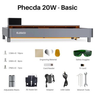 Elegoo Phecda 20W Laser Cutting Engraving High Precision Smoke Filter - Basic Set